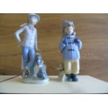 NAO FIGURES OF A BOY & DOG & A GIRL WITH RUCKSACK EST [£12- £25]