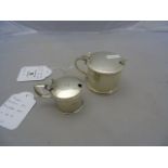 TWO SILVER MUSTARD POTS LONDON & BIRMINGHAM 2,4 & 9ozs EST[£25- £45]