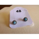 PAIR OF EARRINGS TURQUOISE STONE EST [£15-£30]