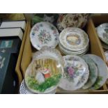 BOX LOT OF DECORATIVE WALL PLATES EST [£10-£20]