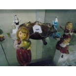 CARNIVAL GLASS BOWL,HUMMEL & OTHER FIGURES [£12- £20]