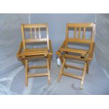 TWO SMALL VINTAGE FOLDING CHAIRS EST [£10- £20]