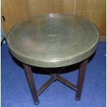 BRASS CIRCULAR FOLDING OCCASIONAL TABLE ASIAN STYLE EST [£20-£40]