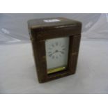 FRENCH CARRIGE CLOCK IN LEATHER CASE EST [£80-£120]