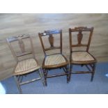 RATTAN SEATED PADLOCK CHAIRS EST [£15-£25]