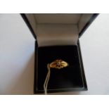 18CT GOLD DIAMOND RING SIZE 'Q' 3.5 GRMS EST [£80-£120]