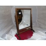 MAHOGONY AND INLAID BOXWOOD TOILET MIRROR EST [£20-£40]