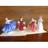 SELECTION OF FOUR ROYAL DOULTON FIGURES EST [£20- £40]