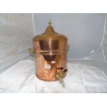 COPPER AND BRASS TEA URN EST [£20-£40]