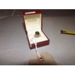 9ct GOLD RING SMOKEY QUARTZ 2-9gms SIZE O EST [£35- £60]