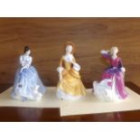 THREE ROYAL DOULTON FIGURES EST [£15-£25]