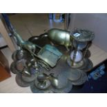 LARGE COLLECTION OF BRASS WARE ,PIG AND TIMER ETC. EST [£12-£25]