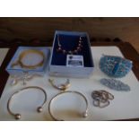 COSTUME JEWELRY SWARSKI NECK CHAIN & OTHER BANGLES ETC EST [£10- £20]