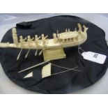 EARLY 20TH CENTURY CARVED IVORY GONDOLA BOAT EST [£100-£150]