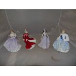 THREE DOULTON FIGURES & 1 COALPORT EST [£15- £30]