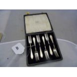 1927 BIRMINGHAM DESSERT FORK SET 3.5OZ EST [£25-£50]