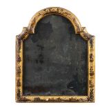 Lacquered wood table mirror Italy, 18th century 49x40 cm.