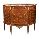 Various woods demilune sideboard France, 19th - 20th century