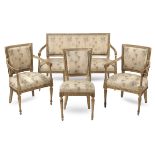 Gilt and lacquered wooden 4-piece suite Italy, 18th century