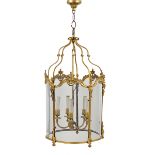 5 lights gilt bronze lanter 20th century 70x36 cm.