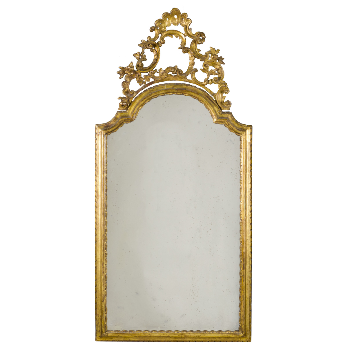 Gilt wood mirror 20th century 115x51 cm.