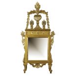 A giltwood mirror Italy, 20th century 130x62 cm.