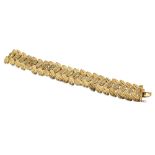 18kt satin gold bracelet 1950/60s weight 67,7 gr.