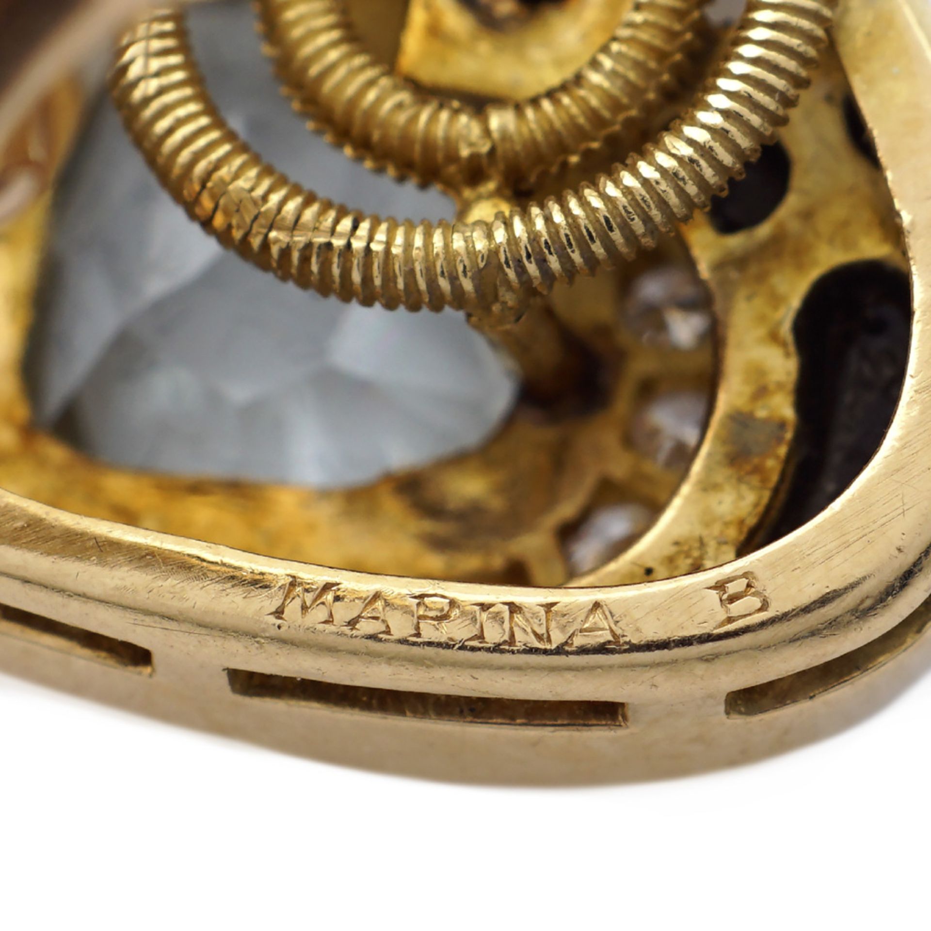 Marina Bulgari, 18kt gold heart earrings weight 14,3 gr. - Image 3 of 3