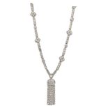 Platinum and diamond Art Deco' necklace weight 42,9 gr.