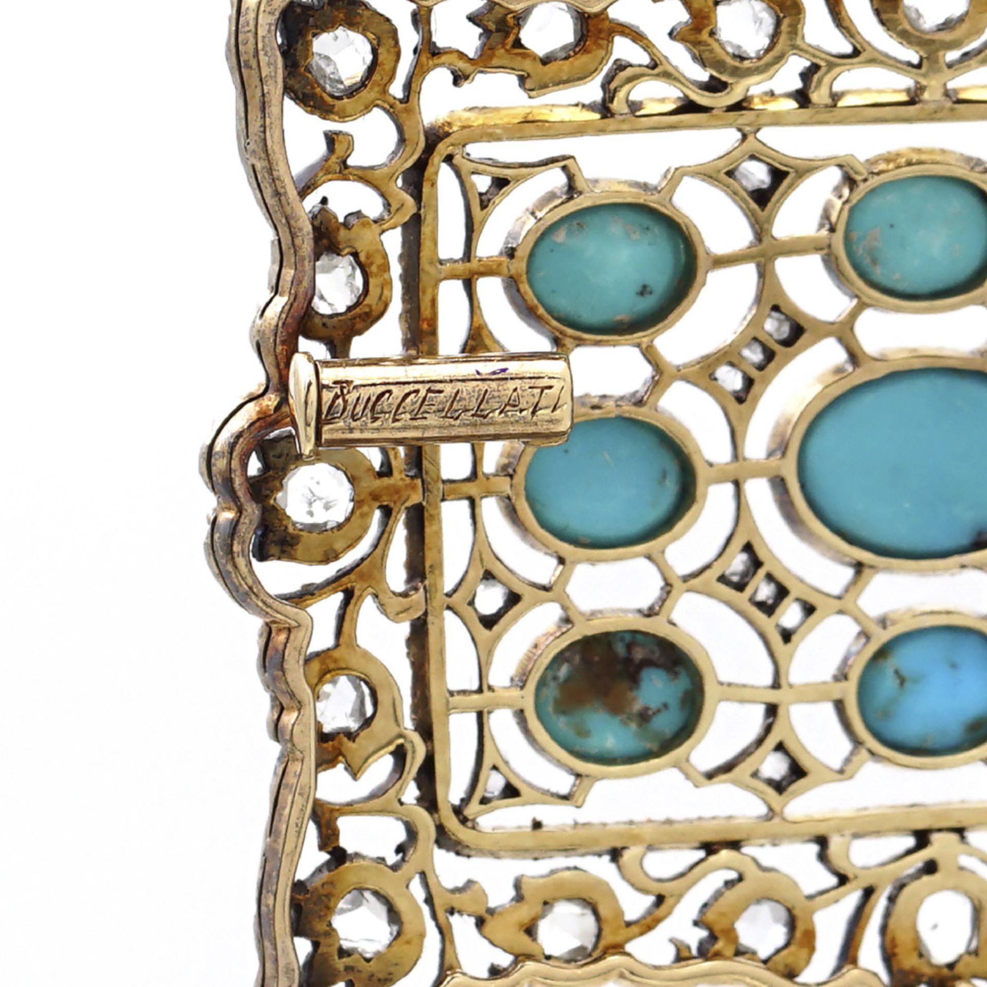 Buccellati, yellow gold and silver brooch early 20th century weight 7,4gr - Bild 2 aus 2