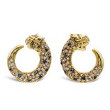 18kt gold panthers earrings weight 7,9 gr.