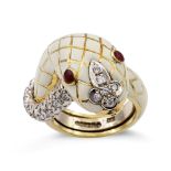 David Webb, snake ring 1970/80s weight 18,3 gr.