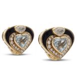 Marina Bulgari, 18kt gold heart earrings weight 14,3 gr.