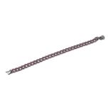 18kt black gold and ruby bracelet weight 20 gr