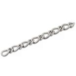 18kt white satin gold and diamond bracelet weight 94 gr.