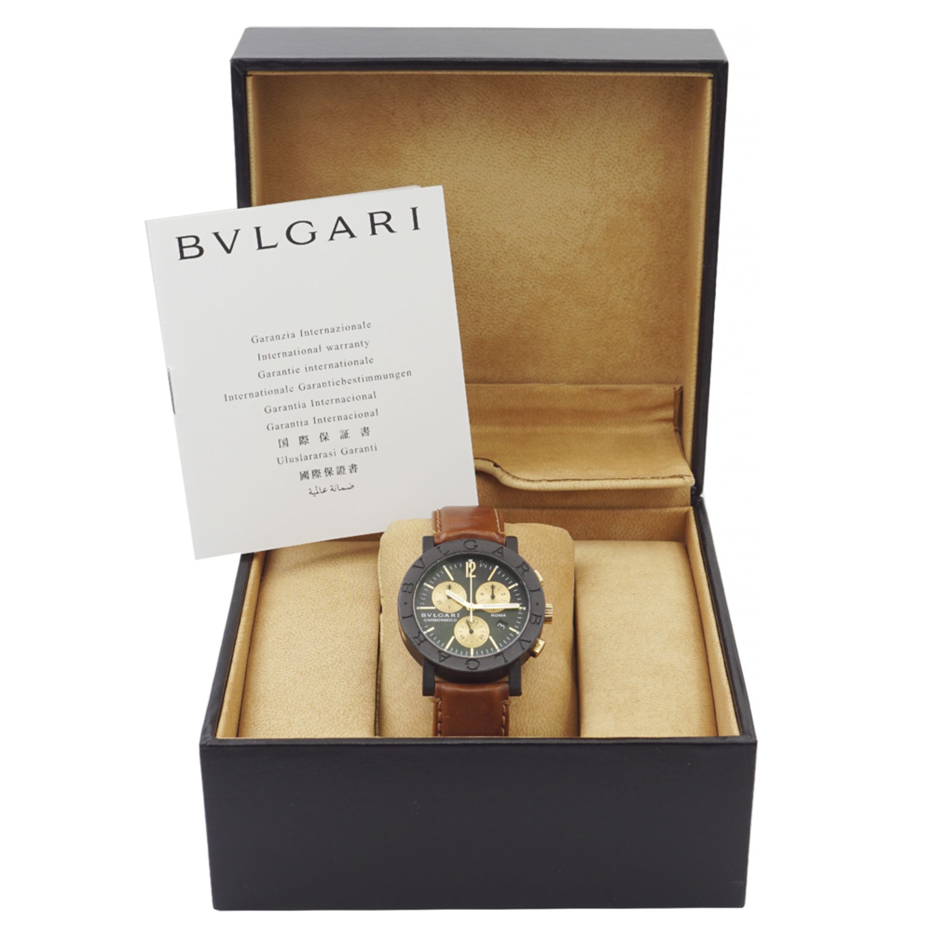 Bulgari Carbongold Roma, wrist chronograph 2000s - Image 3 of 3