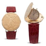 Piaget, 18kt gold Mexican 50 pesos coin wristwatch 1970s