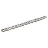 Platinum and diamond Art Deco' bracelet marks France weight 31,4 gr.