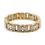 Bulgari 18kt two color gold bracelet weight 72 gr.