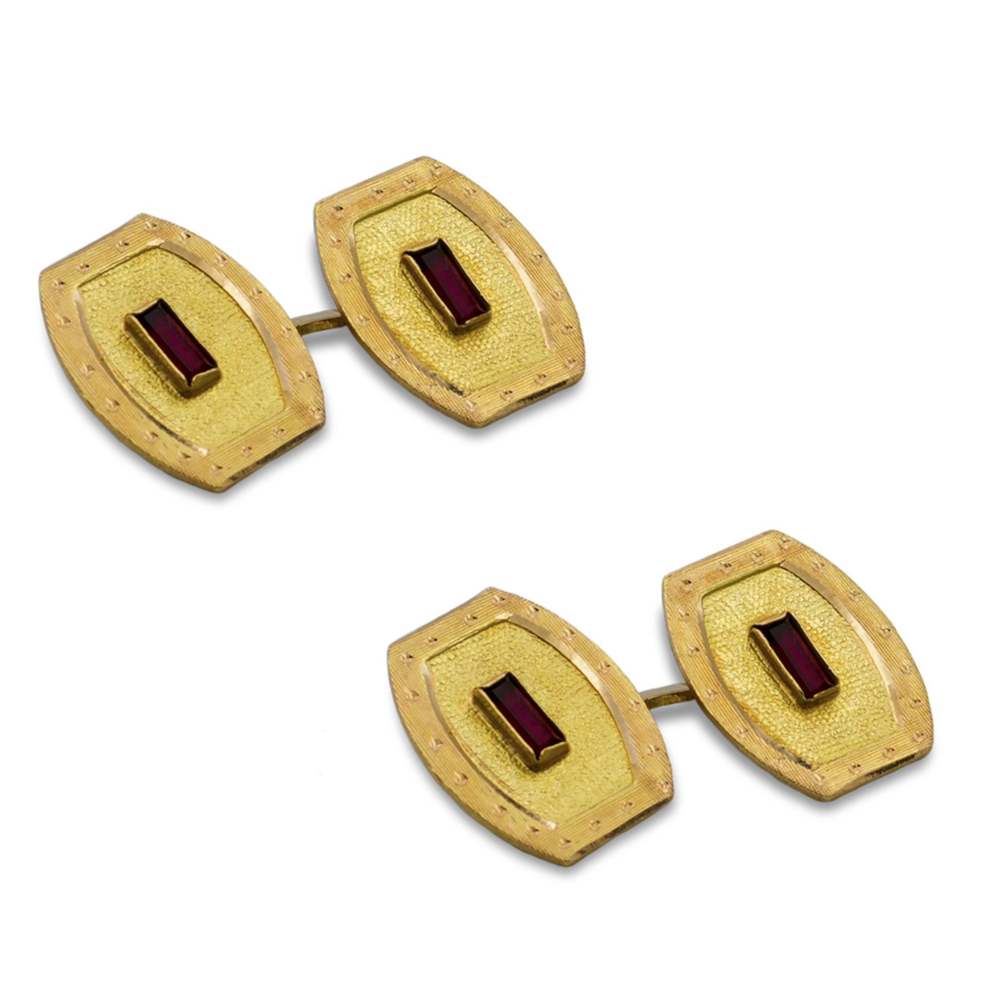 18kt two color gold cufflinks 1950/60s weight 7,7 gr.