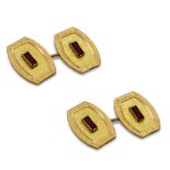 18kt two color gold cufflinks 1950/60s weight 7,7 gr.