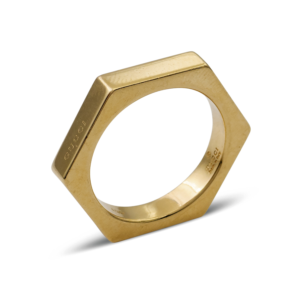 Gucci, esagonal ring weight 8,4 gr.