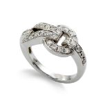 18kt white gold and diamond ring weight 9 gr.