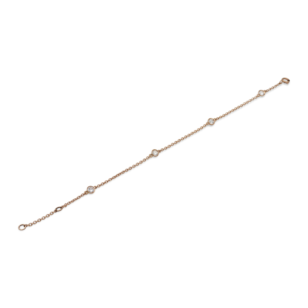 18kt rose gold and diamond bracelet weight 1,8 gr.