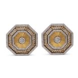 Gianmaria Buccellati, esagonal shaped earrings weight 14,7 gr.