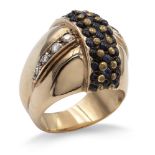 18kt gold bombe' ring 1940/50s weight 16,5 gr.