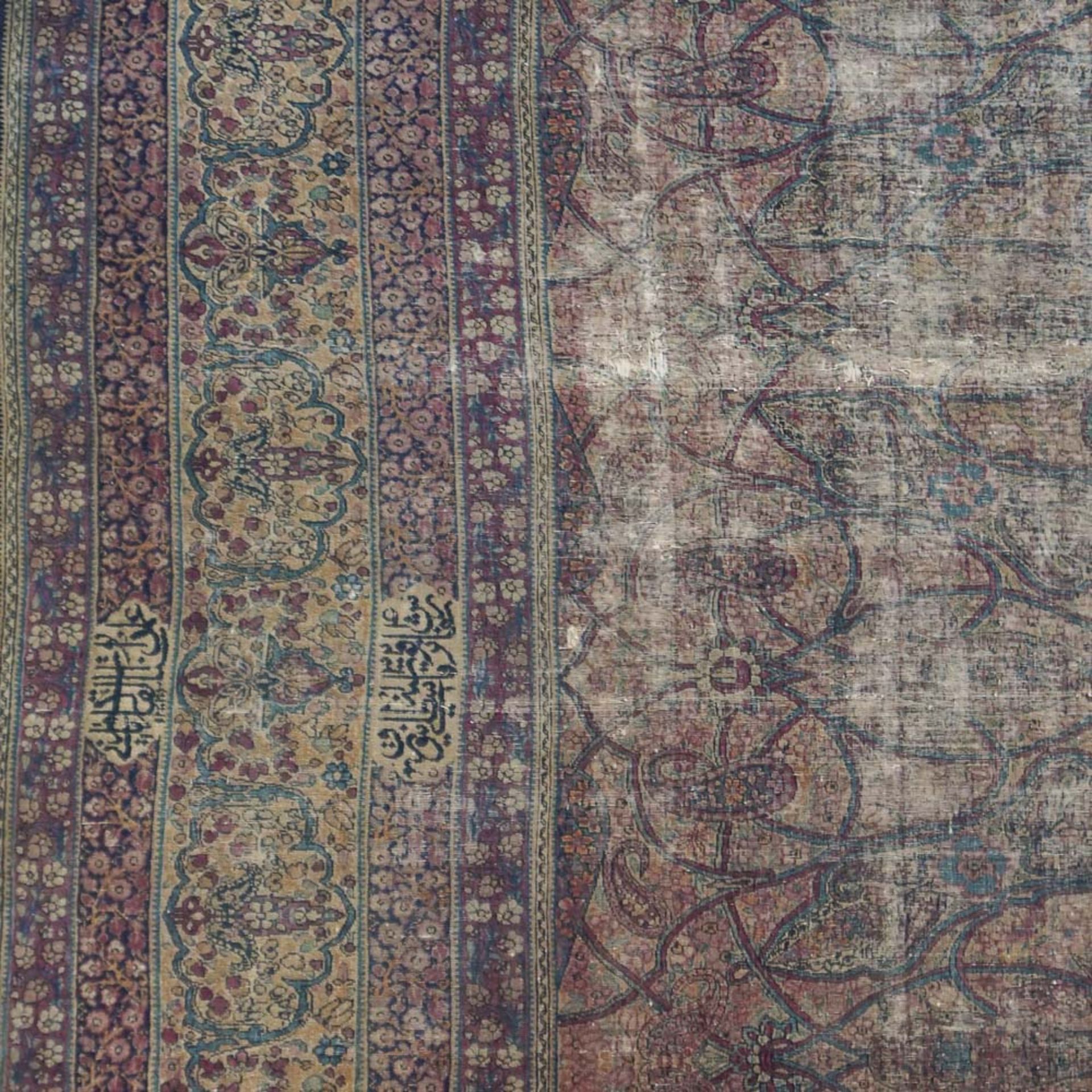 Kirman Lavel carpet Persia, 19th century 410x270 cm. - Image 2 of 2