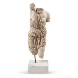 White marble female sculpture Italy, 19th-20th century 115x31x28 cm.