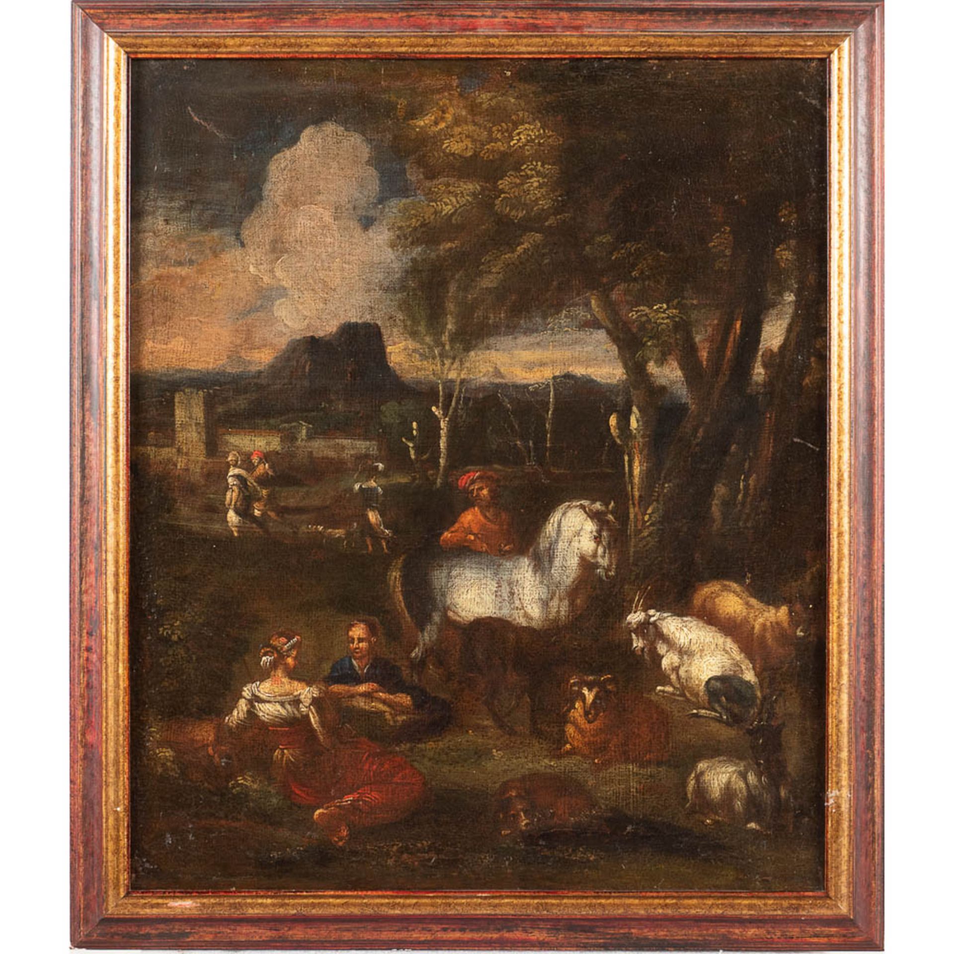 Bambocciante painter late 17th century 58x49 cm.