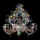 Rezzonico 24-lights chandelier Murano, 20th century 175x140 cm.